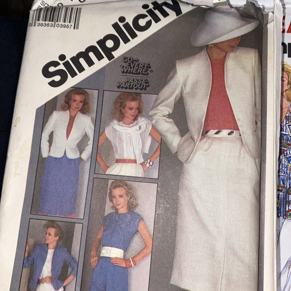 Simplicity 8540 Sewing Pattern Size 8 Jacket Pants Skirt Top Uncut Classic